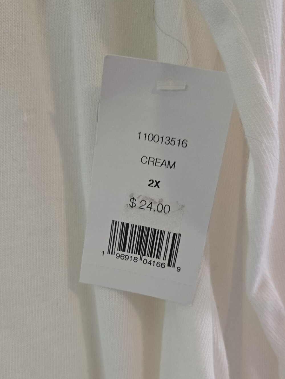 White Ruffle-Trim Long Sleeve Top - Picture 2 of 3